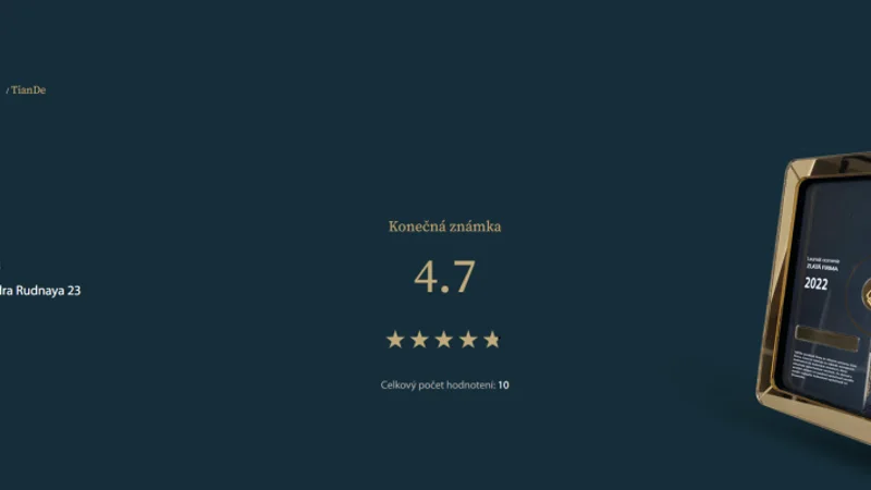 Kozmetika TianDe Žilina sme “Zlatá firma”