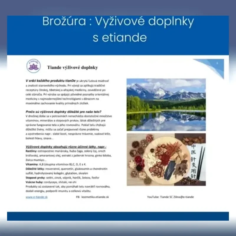 Brožúra Výživové doplnky