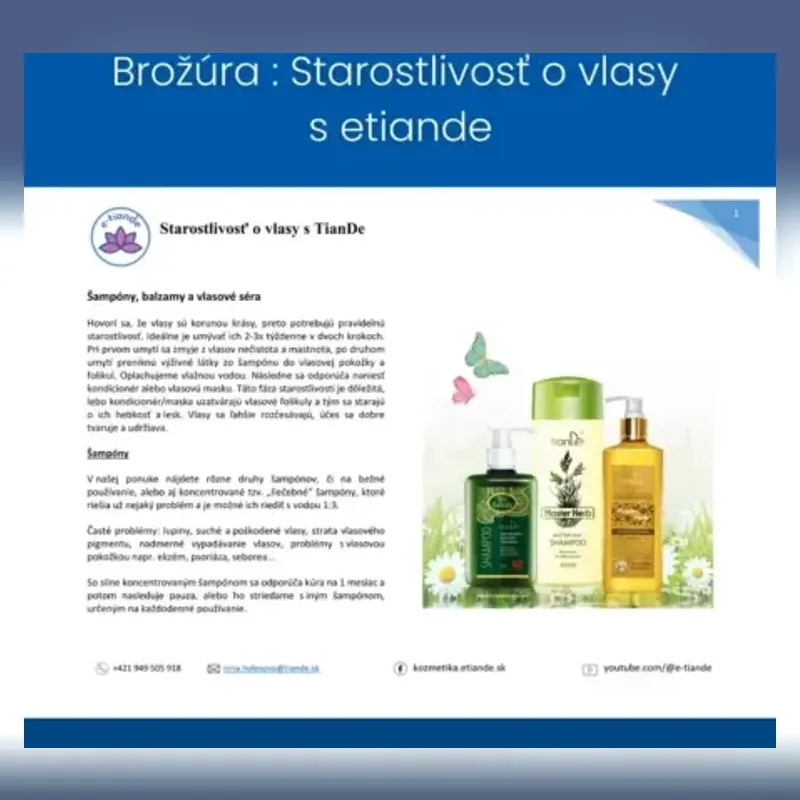 Brožúra : Starostlivosť o vlasy
